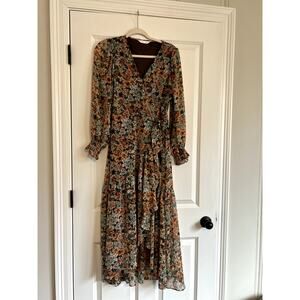 NWOT Lauren Conrad Floral Wrap Dress, size Small